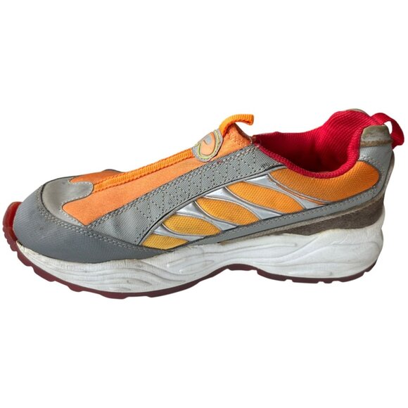 Women's REPORT Racer Leather Sneakers Orange/Red/Gray Size 9 (READ Notes) - Picture 4 of 16